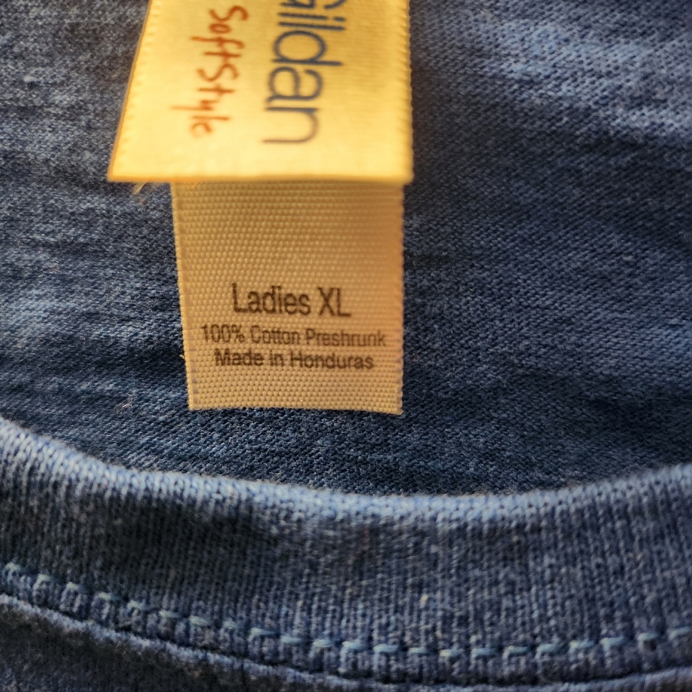 Gildan Softstyle Ladies XL Denim Blue Tee